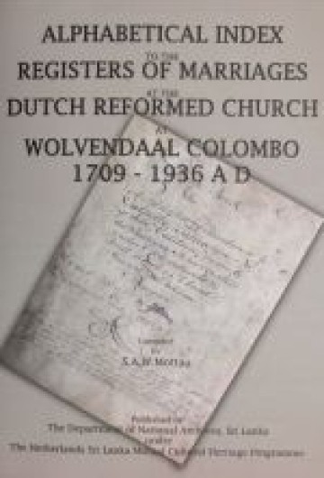 Alphabetical Index to the register of Marriages 